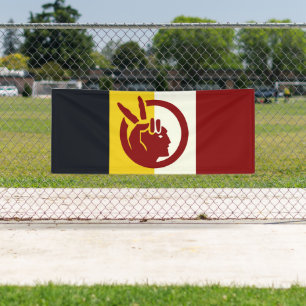 Vlag van de American Indian Movement Spandoek