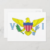 Vlag van de Amerikaanse Maagdeneilanden Briefkaart (Voorkant / Achterkant)
