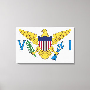 Vlag van de Amerikaanse Maagdeneilanden Canvas Afdruk