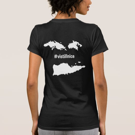 Vlag van de Amerikaanse Maagdeneilanden (eilanden T-shirt (Achterkant)