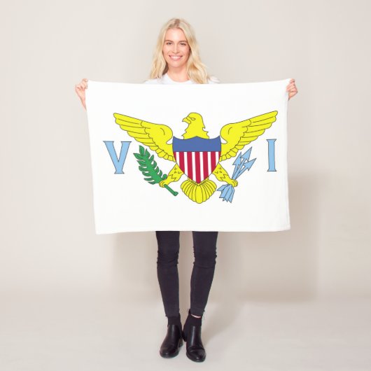 Vlag van de Amerikaanse Maagdeneilanden Fleece Deken (In situ)