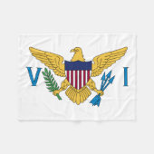 Vlag van de Amerikaanse Maagdeneilanden Fleece Deken (Voorkant (Horizontaal))