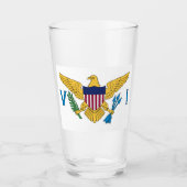 Vlag van de Amerikaanse Maagdeneilanden Glas (Voorkant)