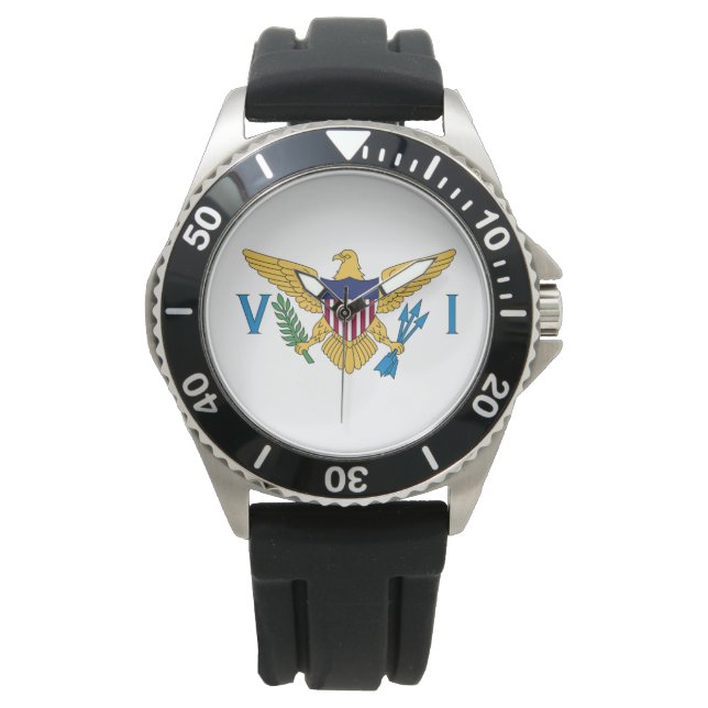 Vlag van de Amerikaanse Maagdeneilanden Horloge (Voorkant)