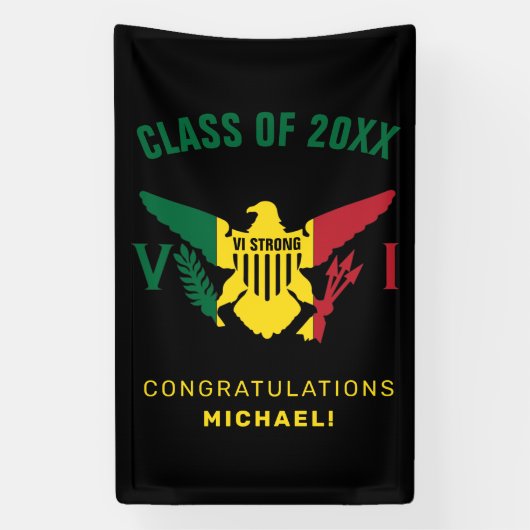 Vlag van de Amerikaanse Maagdeneilanden, klasse va Spandoek (Verticaal)