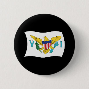 Vlag van de Amerikaanse Maagdeneilanden Knop Ronde Button 5,7 Cm