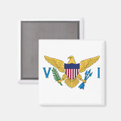 Vlag van de Amerikaanse Maagdeneilanden Magneet (Voorkant / Achterkant)