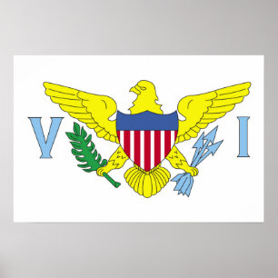 Vlag van de Amerikaanse Maagdeneilanden Poster