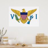Vlag van de Amerikaanse Maagdeneilanden Poster (Keuken)