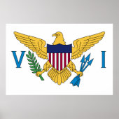 Vlag van de Amerikaanse Maagdeneilanden Poster (Voorkant)