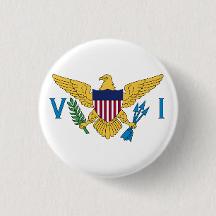 Vlag van de Amerikaanse Maagdeneilanden Ronde Button 3,2 Cm