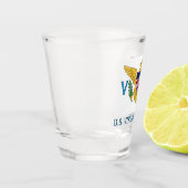 Vlag van de Amerikaanse Maagdeneilanden Shot Glas (Links)