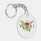 Vlag van de Amerikaanse Maagdeneilanden Sleutelhanger (Voorkant Links)