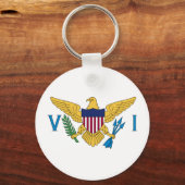 Vlag van de Amerikaanse Maagdeneilanden Sleutelhanger (Voorkant)