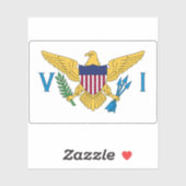 Vlag van de Amerikaanse Maagdeneilanden Sticker (Vel)
