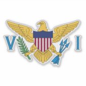 Vlag van de Amerikaanse Maagdeneilanden Sticker (Voorkant)