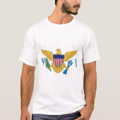 Vlag van de Amerikaanse Maagdeneilanden T-shirt (Voorkant)