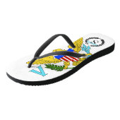 vlag van de Amerikaanse Maagdeneilanden Teenslippers (Schuin)