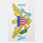 vlag van de Amerikaanse Maagdeneilanden Theedoek (Verticaal)