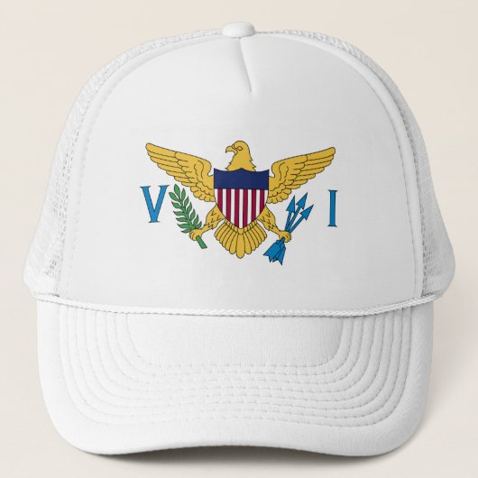 Vlag van de Amerikaanse Maagdeneilanden Trucker Pet (Voorkant)