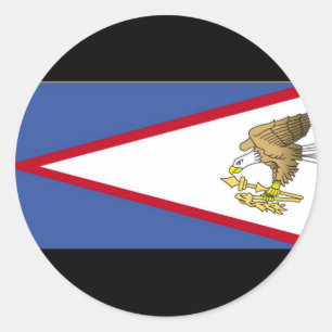 Vlag van de Amerikaanse Samoa Ronde Sticker