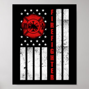 Vlag van de Amerikaanse vlag Thin Red Line Poster