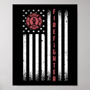 Vlag van de Amerikaanse vlag Thin Red Line Poster