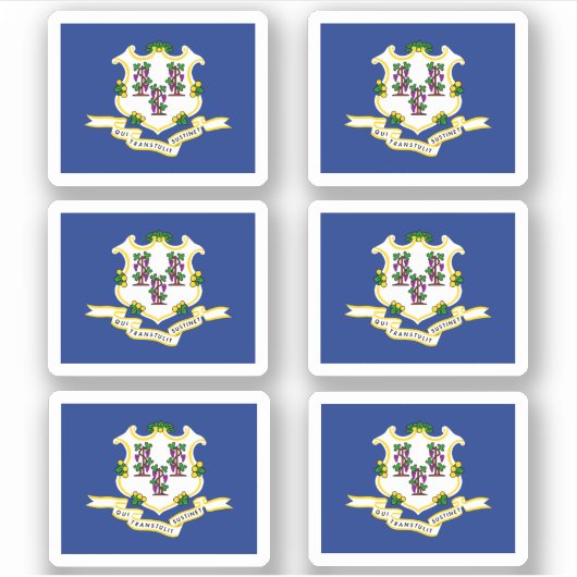 Vlag van de Amerikaanse vlag van Connecticut Sticker (Voorkant)