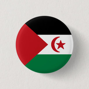 Vlag van de Arabische Democratische Republiek Saha Ronde Button 3,2 Cm