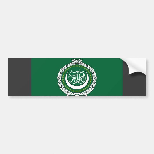 vlag van de Arabische Liga Bumpersticker (Voorkant)