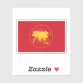 vlag van de Aziatische Unie Sticker (Vel)