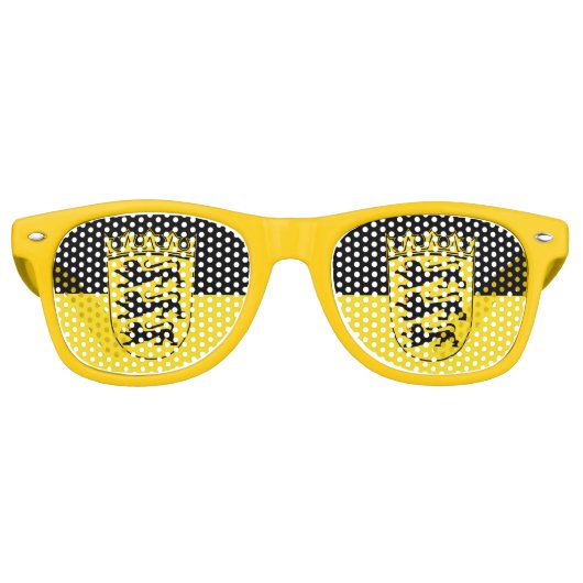 Vlag van de Baden-Württemberg Retro zonnebril (Voorkant)