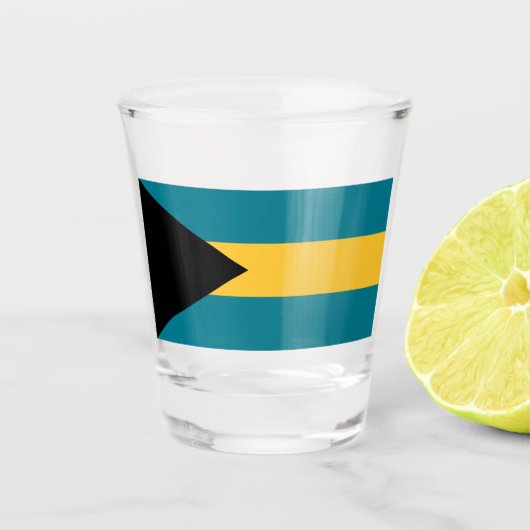 Vlag van de Bahama's Shot Glas (Voorkant)