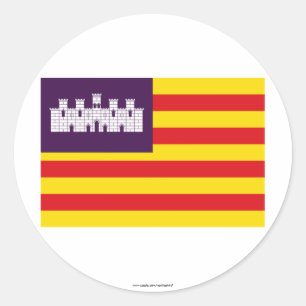 vlag van de Balearen Ronde Sticker
