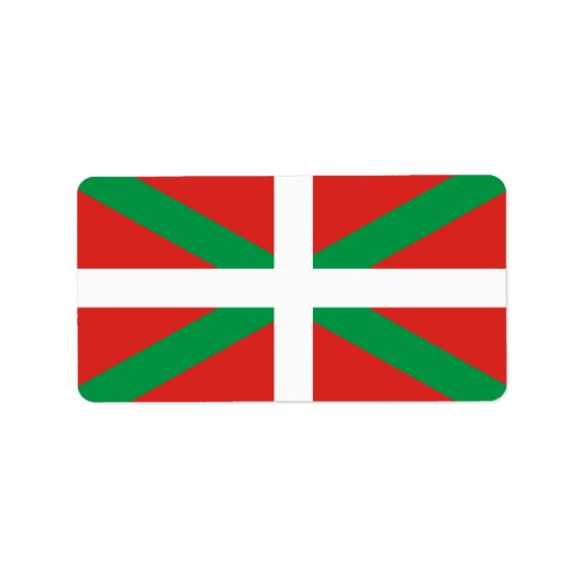 Vlag van de Baskische landenlabels Etiket (Voorkant)