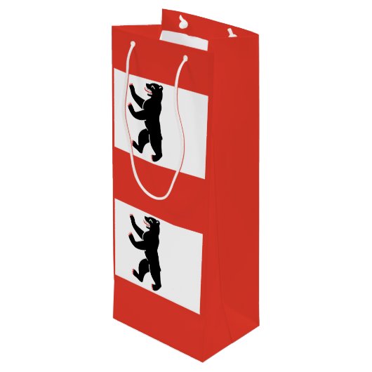 Vlag van de Berlijnse wijnzak Wijn Cadeautas (Achterkant Gekanteld)