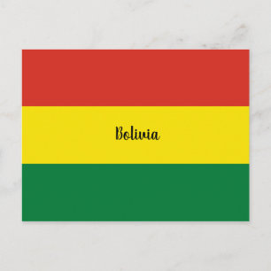 Vlag van de Bolivia, voorzien van een etiket Briefkaart