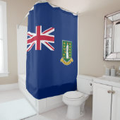 Vlag van de Britse Maagdeneilanden (BVI) Douchegordijn (In situ)
