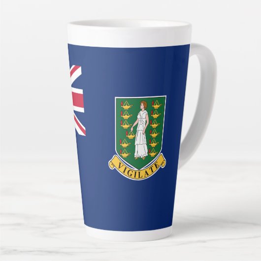 vlag van de Britse Maagdeneilanden Latte Mok (Rechterhoek)
