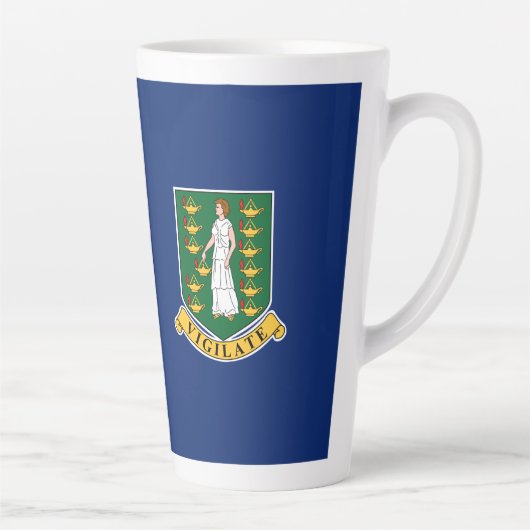 vlag van de Britse Maagdeneilanden Latte Mok (Rechts)