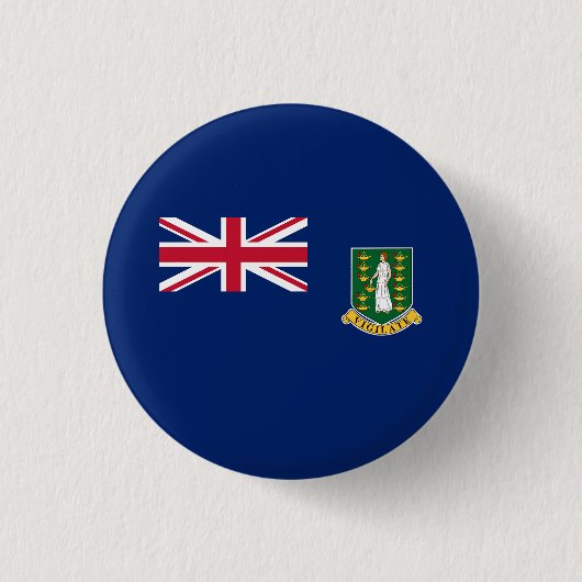 vlag van de Britse Maagdeneilanden Ronde Button 3,2 Cm (Voorkant)