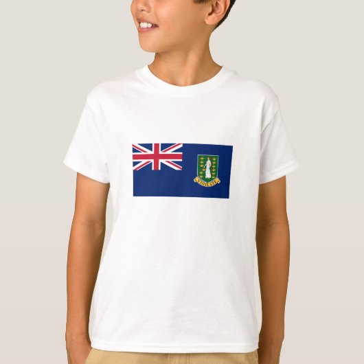 vlag van de Britse Maagdeneilanden T-shirt (Voorkant)