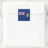 vlag van de Britse Maagdeneilanden Vierkante Sticker (Tas)