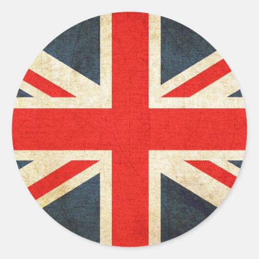 vlag van de Britse Unie Ronde Sticker (Voorkant)