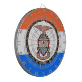 Vlag van de Bronx (Borough in New York City) Dartbord (Voorkant Links)