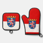 Vlag van de Button Hesse Pinback Ovenwant & Pannenlap Set (Voorkant)