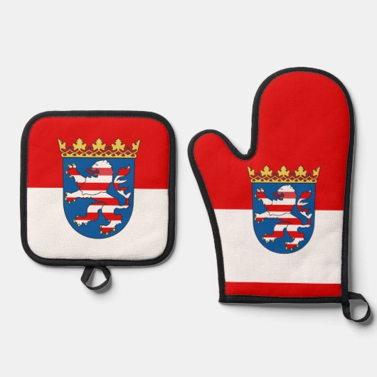 Vlag van de Button Hesse Pinback Ovenwant & Pannenlap Set (Voorkant)