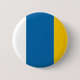 vlag van de Canarische Eilanden: symbool van de sp Ronde Button 5,7 Cm