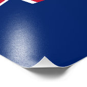 vlag van de Caymaneilanden Foto Afdruk (Hoek)