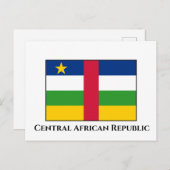 Vlag van de Centraal-Afrikaanse Republiek Briefkaart (Voorkant / Achterkant)